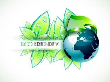 Ecology green background clipart