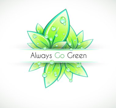 Ecology green background clipart