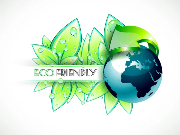 Écologie fond vert — Image vectorielle