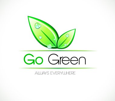 Ecology green background clipart