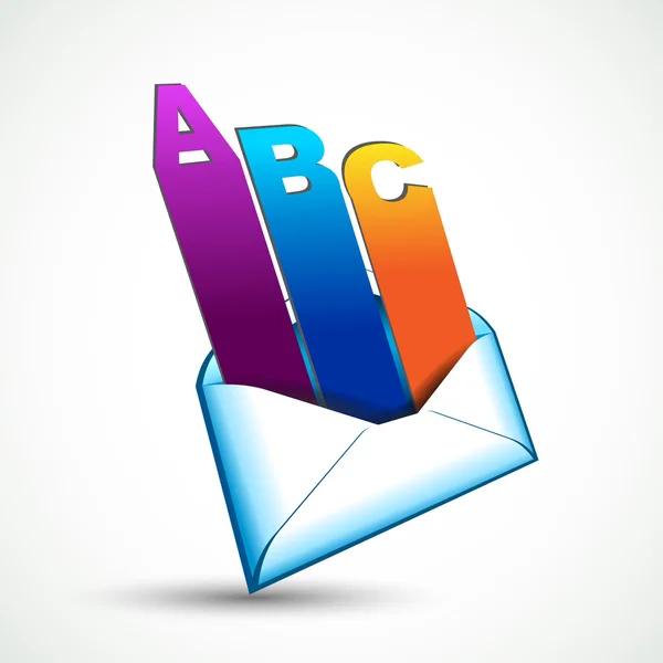 Papier stijl e-mail — Stockvector