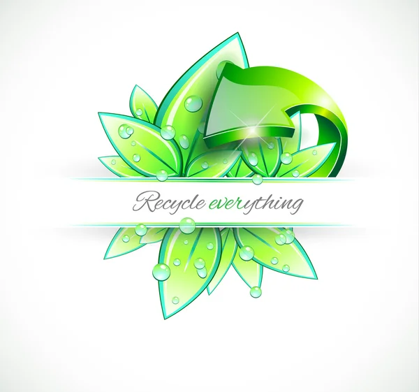 Écologie fond vert pour des couvertures écologiques — Image vectorielle