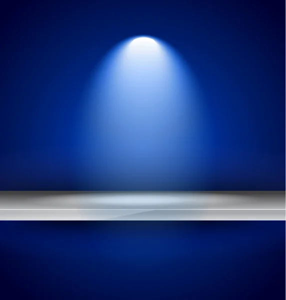 Shelf with spotlights to use for products advertisement — Stockvector