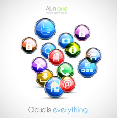 Cloud computin concept background clipart