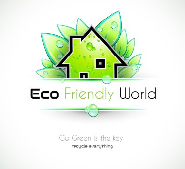 Ecology green background clipart