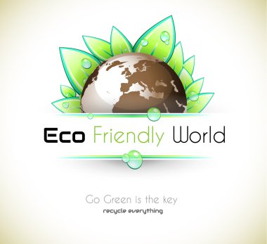 Ecology green background for eco friendly covers clipart