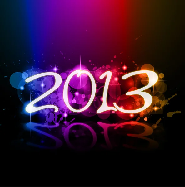 다채로운 2013 새 해 축 하 배경 — 스톡 벡터