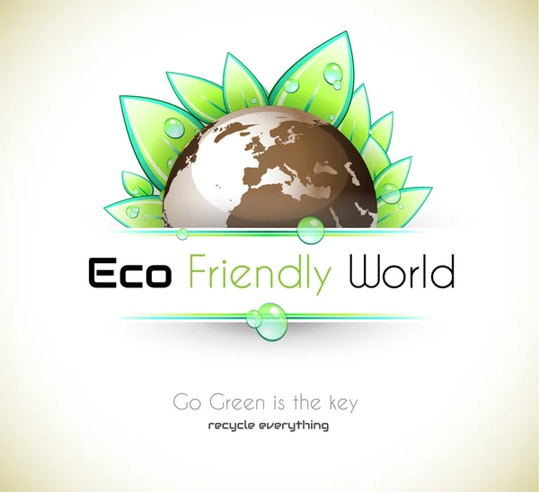 Οικολογία πράσινο φόντο για eco φιλικό καλύπτει — Διανυσματικό Αρχείο
