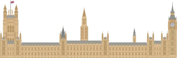 Palast von Westminster Illustration — Stockvektor