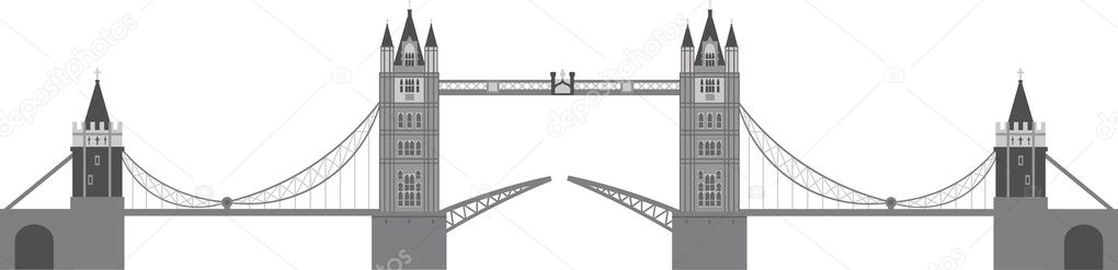 London Tower Bridge Illustration