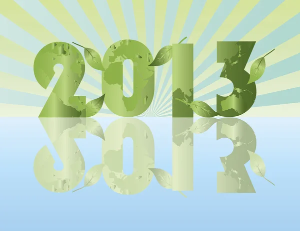 Passer au vert dans l'année 2013 — Image vectorielle