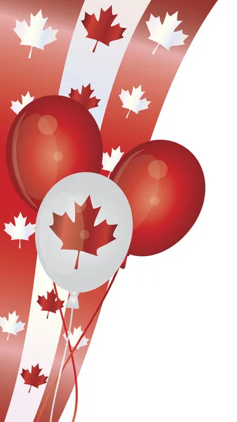 Ευτυχής ημέρα Καναδά μπαλόνια εικονογράφηση — Διανυσματικό Αρχείο