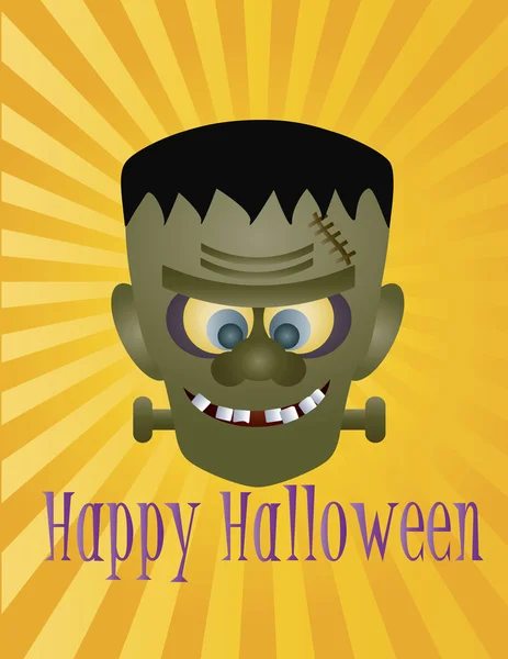 stock vector Happy Halloween Frankenstein Monster Illustration