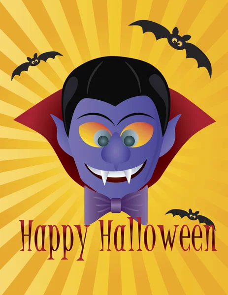 Feliz Halloween Conde Drácula Ilustración — Archivo Imágenes Vectoriales