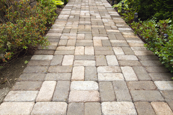 Garden Brick Paver Path Walkway