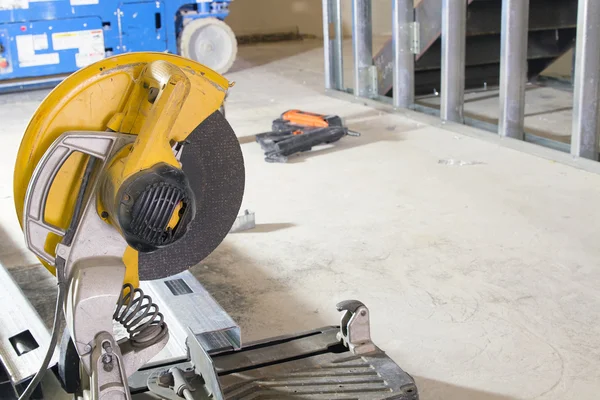 Table Saw at Construction Site — Stock Photo, Image
