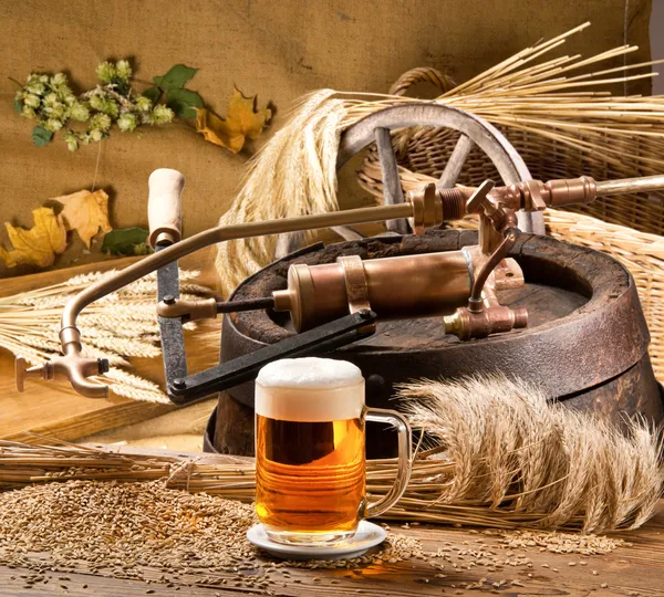 Натюрморт с пивом — стоковое фото