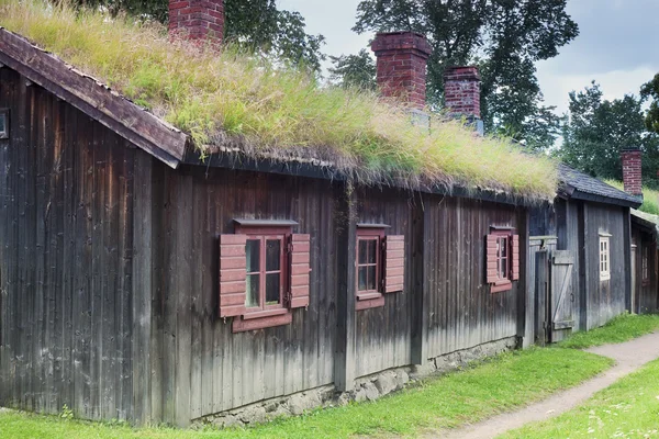 Skandináv hagyományos házikó — Stock Fotó