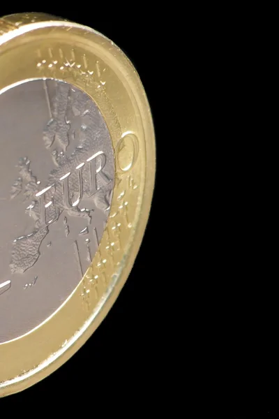 One euro coin isolated — Stock Photo, Image