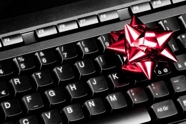 Computer holiday gift idea clipart