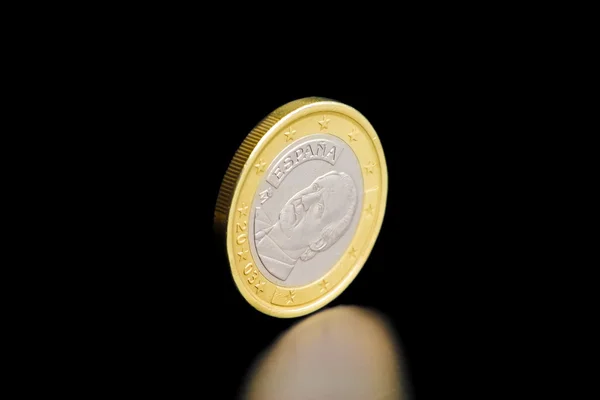 Задня частина однієї іспанської монети євро ізольована — стокове фото