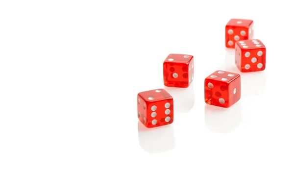 Group of red dices — Stock Photo, Image