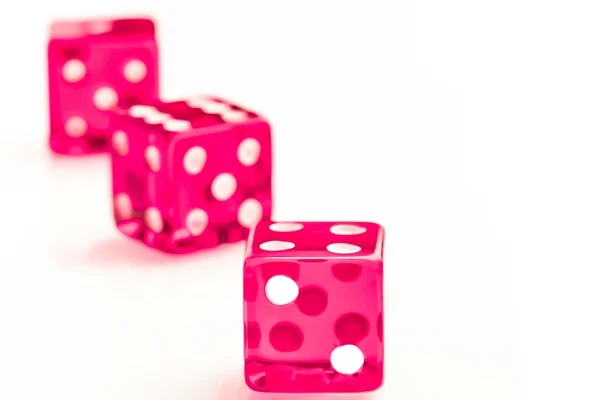 Group of pink dices — Stock Photo, Image