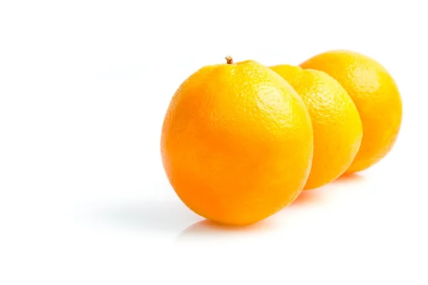 Szczegóły trzy świeże pomarańcze — Zdjęcie stockowe
