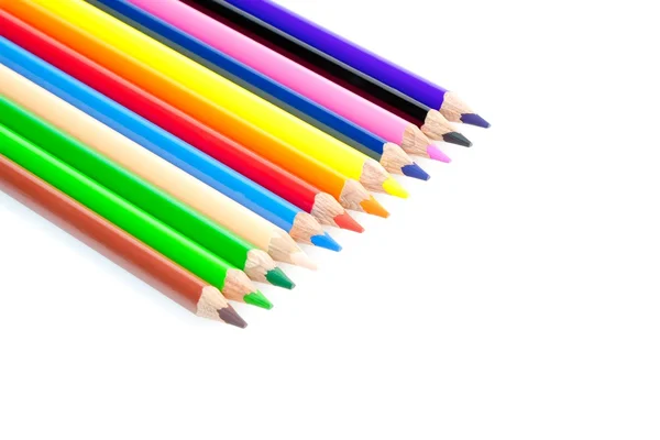Uppsättning färgglada pennor — Stockfoto