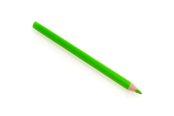 绿色铅笔隔离 — 图库照片