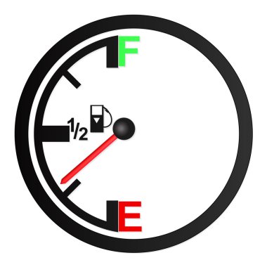 White Gas Tank Illustration clipart