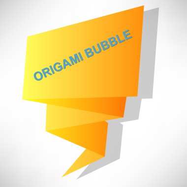 Soyut origami konuşma balonu vektör arkaplanı