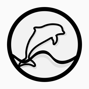 Dolphin vector icon clipart