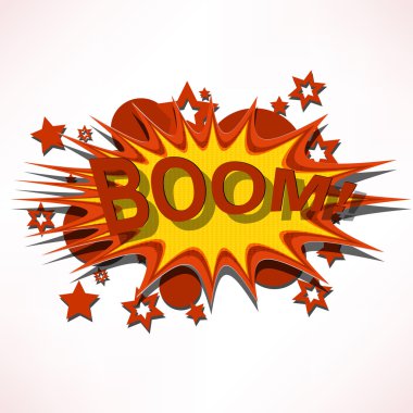 Boom. Comic book explosion. clipart