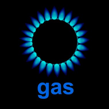 vector flames of gas clipart