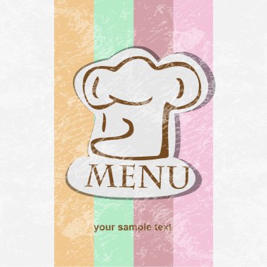 restaurant menu design retro poster. clipart