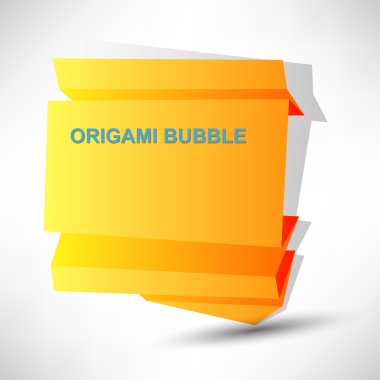 Soyut origami konuşma balonu vektör arkaplanı