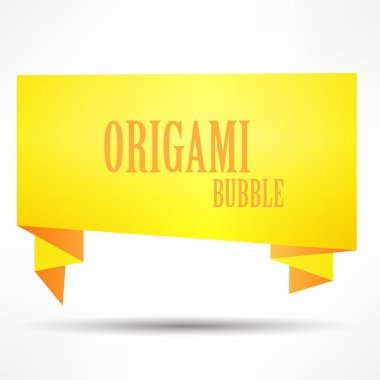 Soyut origami konuşma balonu vektör arkaplanı