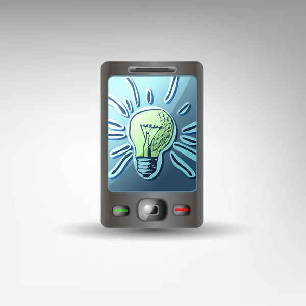 スタイリッシュなコンセプトデジタル電球のアイデアのデザイン — ストックベクタ