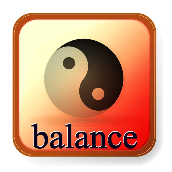 Ying yang símbolo de harmonia e equilíbrio — Vetor de Stock
