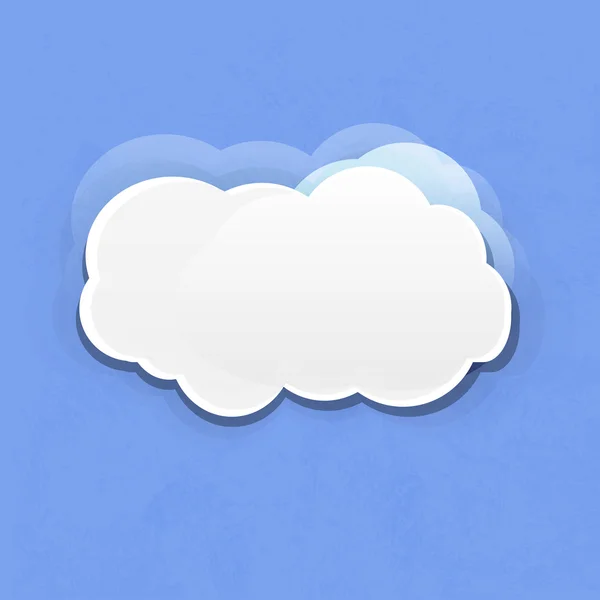 नीले पृष्ठभूमि पर सफेद बादल — स्टॉक वेक्टर