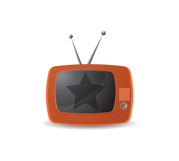 Χαριτωμένο ρετρό διάνυσμα τηλεόραση — Διανυσματικό Αρχείο