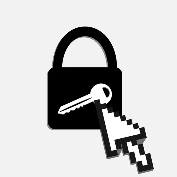 Lock house icon — Stock Vector