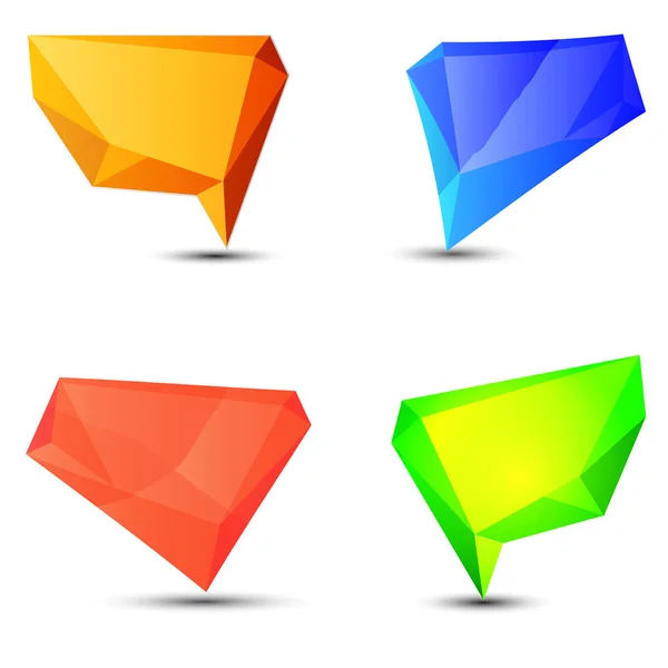Origami abstrato discurso bolha vetor fundo — Vetor de Stock