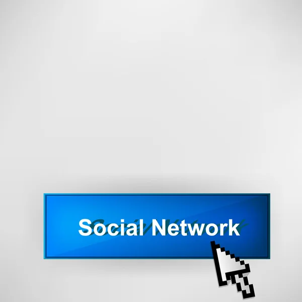 Sociaal netwerk knop — Stockvector
