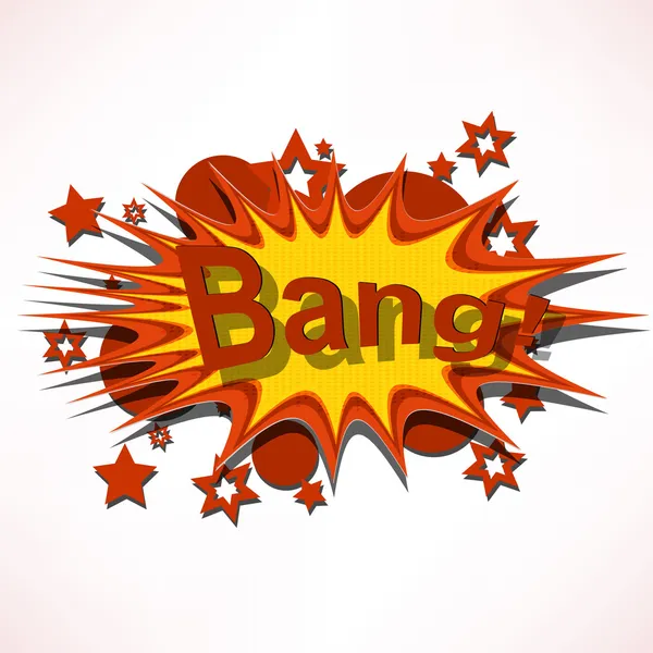 Bang. Comic book explosion. — Stock Vector