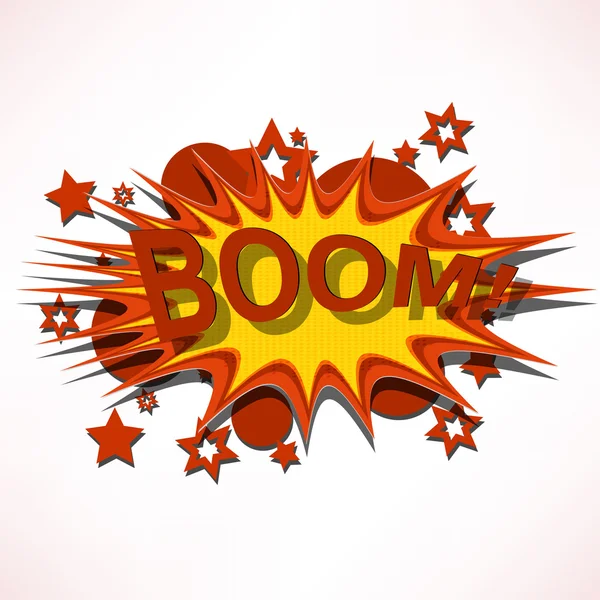 Boom. Comic book explosion. — Stock Vector