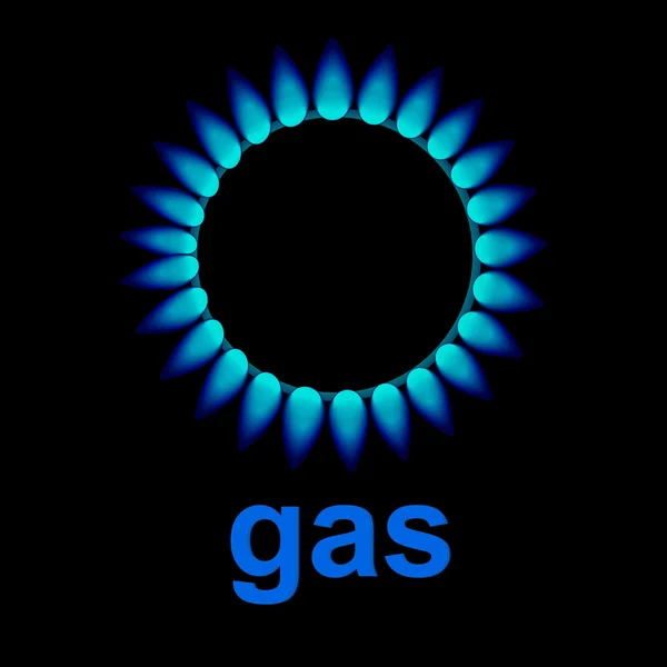 Vektor Flammen von Gas — Stockvektor