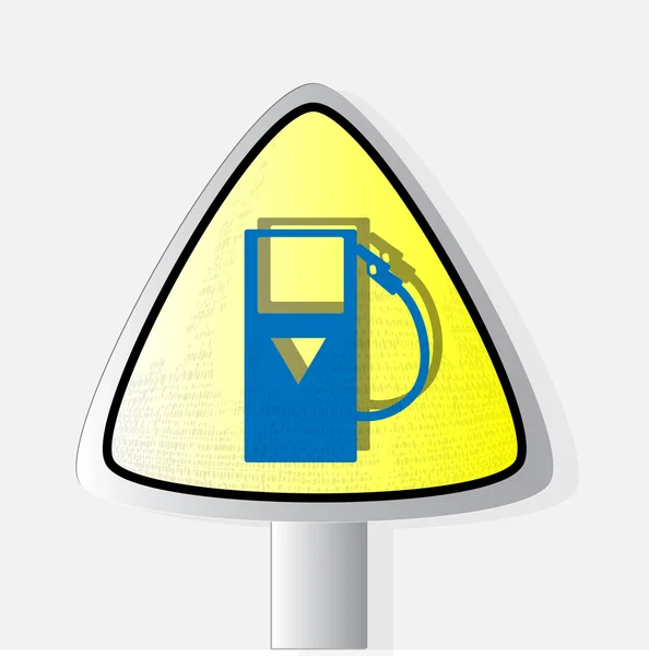 Icône de pompe à essence est bleu sur un fond blanc en termes de complian — Image vectorielle