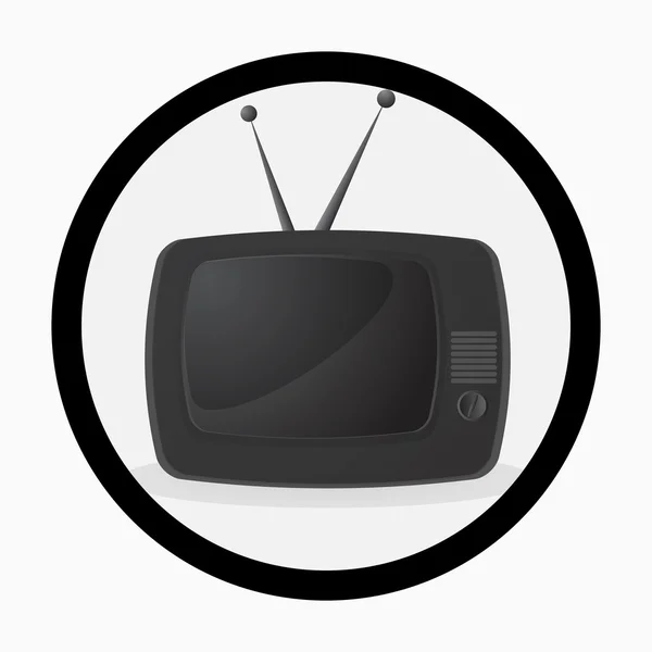 Sevimli retro TV vektörü — Stok Vektör